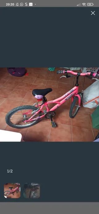 Bicicleta infantil rosa
