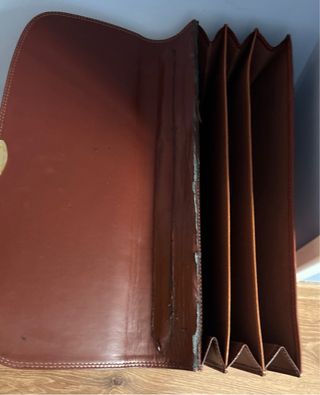 Maletín de piel RM Sanchez marrón