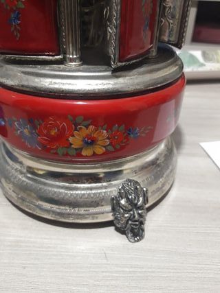 Portasigarette Carillon Rosso Decorato