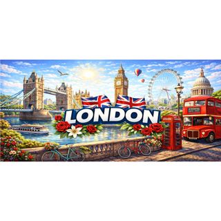 Caneca Londres Big Ben Bandeiras