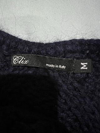 Gilet/Vestito Smanicato Blu con Motivo a Rombo