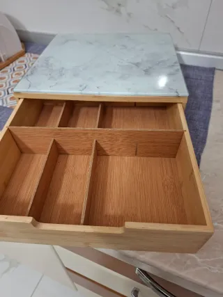 Porta cialde in bambù e vetro