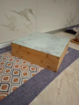 Porta cialde in bambù e vetro