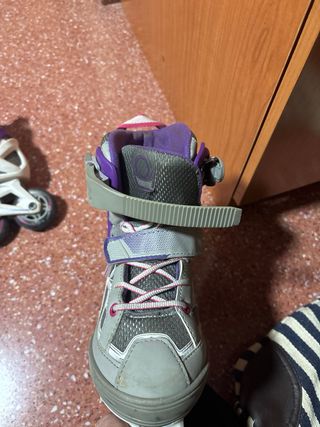 Patines en línea niña morado y gris