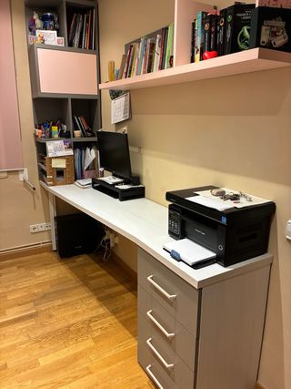 Cama abatible con armario y escritorio