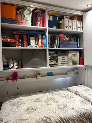 Cama abatible con armario y escritorio