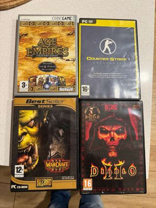 Lote:  Age of Empires, CS 1, Warcraft, diablo2