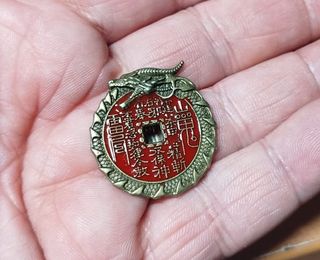 Moneda Talismán Dragón Suerte Chino