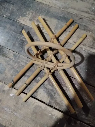 Conjunto de cestos de mimbre