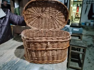 Conjunto de cestos de mimbre