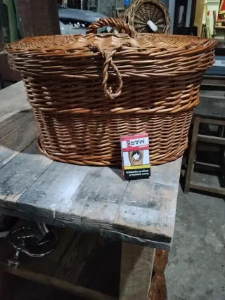 Conjunto de cestos de mimbre