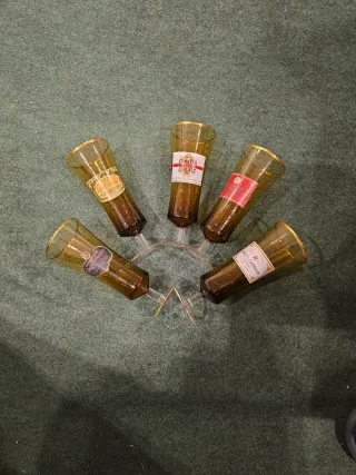 Set 5 Copas Cava Vintage Marcas Prestigio