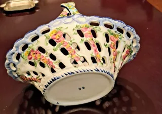 Cesta Frutero Cerámica Multicolor