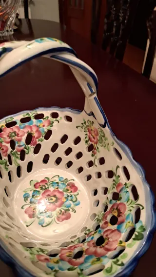 Cesta Frutero Cerámica Multicolor