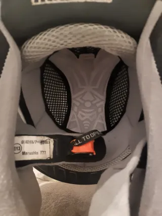 Casco Moto Marushin Mujer Plata y Blanco
