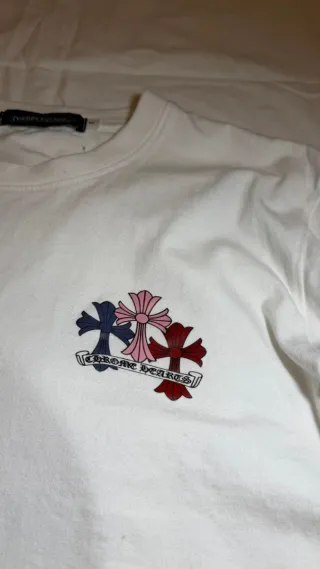 Maglietta Chrome Hearts Multicolor Bianca Taglia S