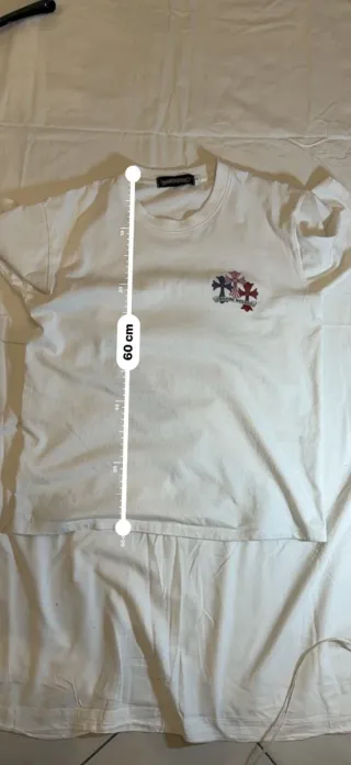 Maglietta Chrome Hearts Multicolor Bianca Taglia S