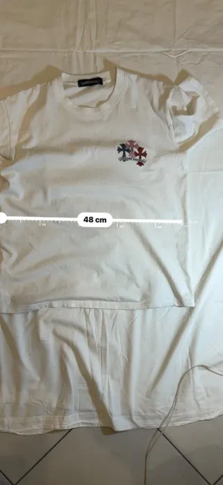 Maglietta Chrome Hearts Multicolor Bianca Taglia S