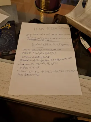 Faltas Adrenalyn 2025-2026