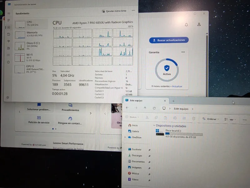 Portátil Lenovo T14s Gen 3 32gb 512 afbeelding 5