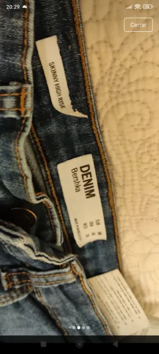 Pantalón vaquero skinny Bershka azul