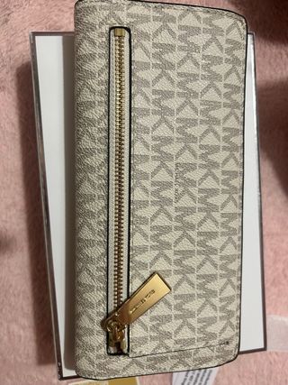 Cartera Michael Kors Beige Nueva
