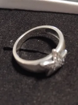 Anillo Plata Estrella Brillante
