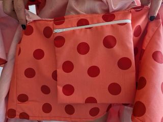 Traje de flamenca coral con lunares