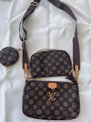 Bolso Marrón y Dorado