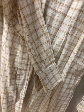 Camisa CORTEFIEL cuadros beige y blanco