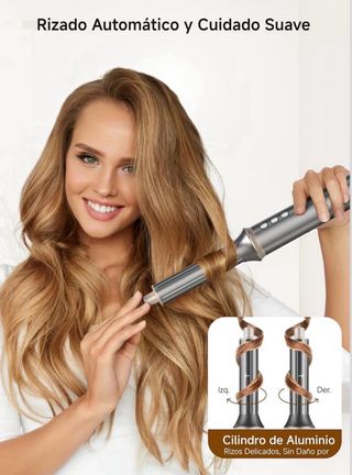 Secador de pelo Gold/Gray con accesorios