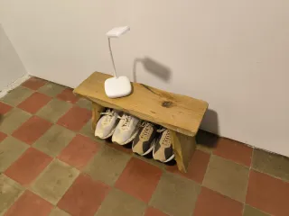 Banco rústico de madera