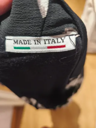 Vestido T.S. Negro con Flores Blancas