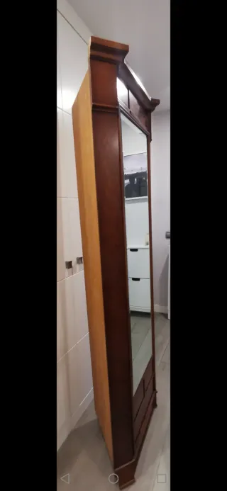 Armario Esquina Clásico con Espejo Giratorio