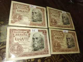 Billetes antiguos de España.