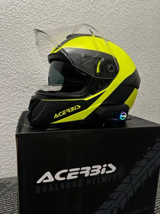Casco Acerbis Capacete Krapon Amarillo Fluor Negro