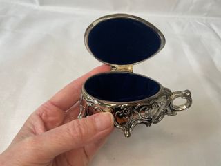 Joyero antiguo metalico Art Nouveau