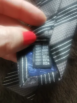 Corbata Pierre Balmain Seda Gris Rayas