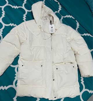 Cazadora acolchada blanca talla M