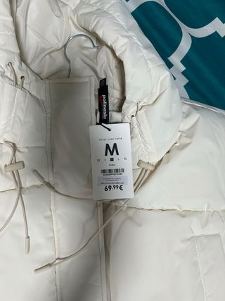 Cazadora acolchada blanca talla M