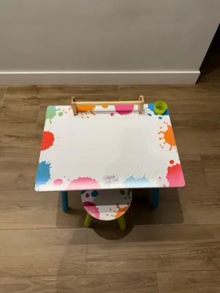 Escritorio y taburete infantil CREA MANIA