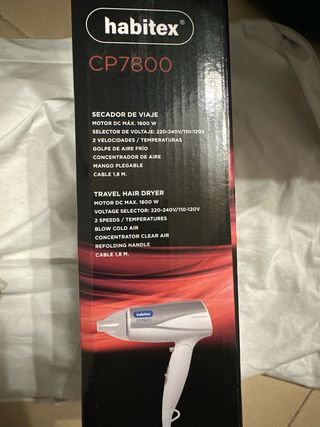 Secador de pelo plegable viaje Habitex CP7800