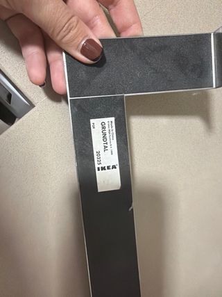 Colgador puerta Ikea metal plateado