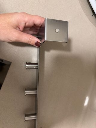 Colgador puerta Ikea metal plateado