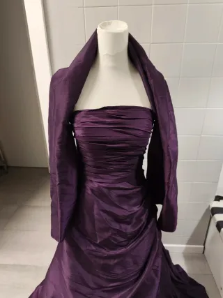 Vestido + chal morado