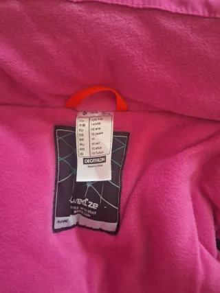 Buzo de nieve rosa/negro Decathlon 10 años 133-142
