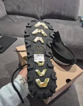 Zapatillas Clarks Piel Nobuk Negras Talla 44