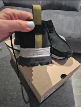 Zapatillas Clarks Piel Nobuk Negras Talla 44