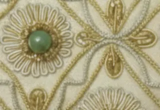 Bolso de mano Zardozi con pedrería de Jade