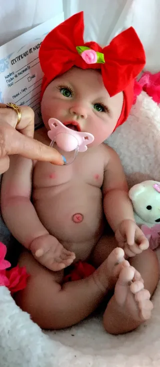 Bebé Reborn Silicona Completa 44cm